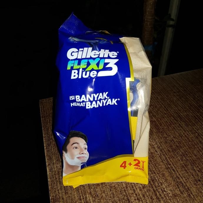 

Berkualitas Gillette Flexi 3 Blue isi 6pcs 4+2pcs 6 pcs Cukuran Razor Pisau Cukur