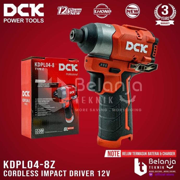 DCK Brushless Impact Driver Cordless 12V KDPL04-8EK Bor Obeng KDPL 04