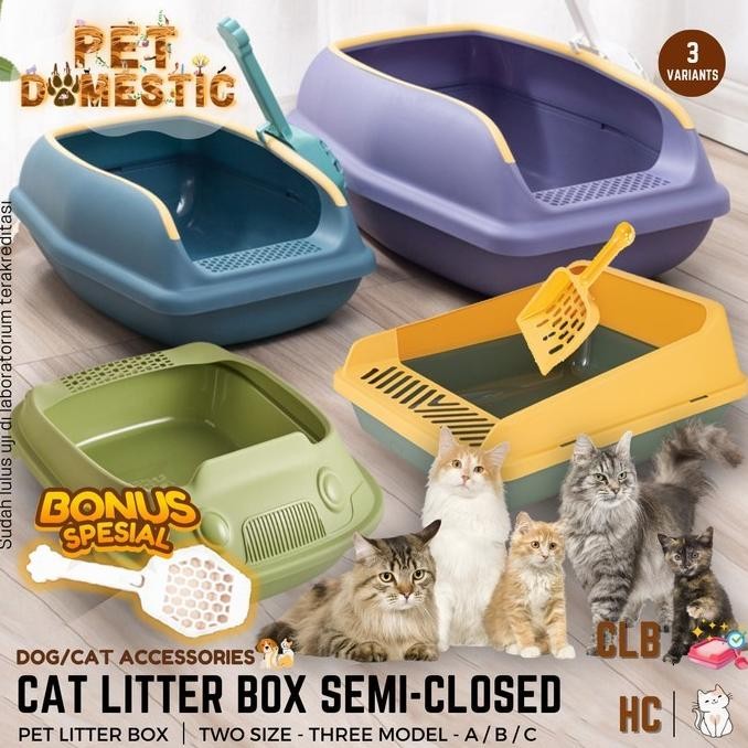 

CAT LITTER BOX TOILET TEMPAT PUP BAK PASIR WADAH KUCING SEKOP SARINGAN ORIGINAL