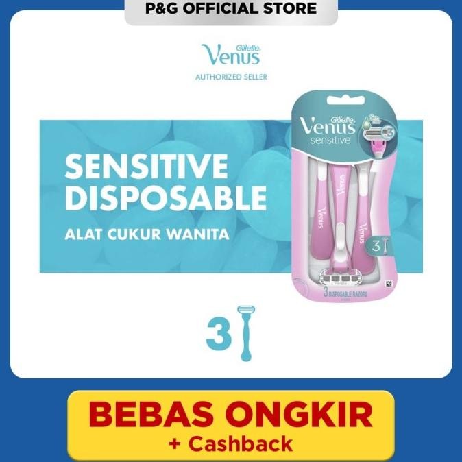 

Berkualitas Gillette Venus Alat Cukur Wanita Sensitive Isi 3 Razor Pisau Cukur