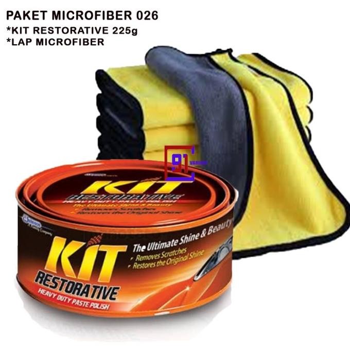 

KIT RESTORATIVE MENGKILAPKAN CAT MOTOR MOBIL 225G KAIN LAP MICROFIBER ORIGINAL