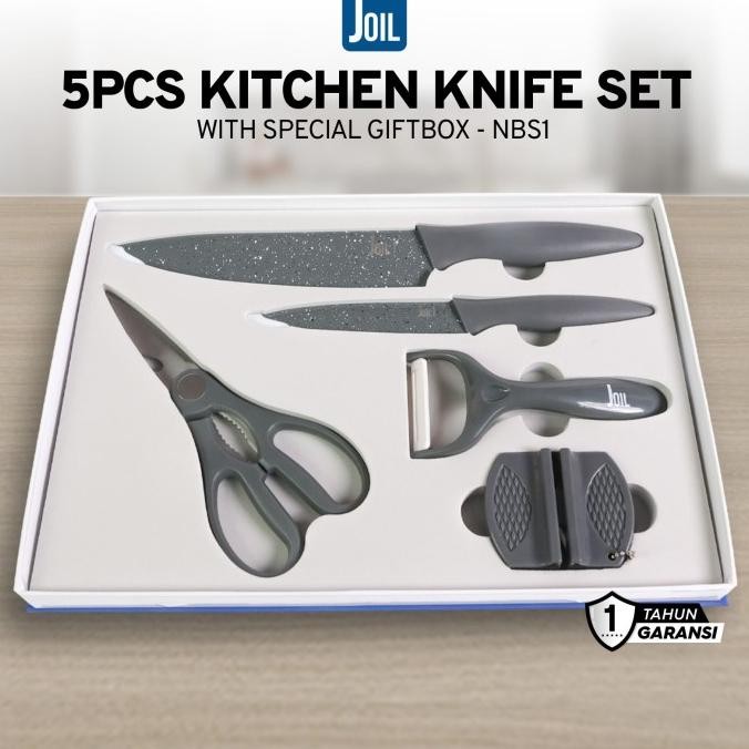 

Berkualitas Pisau Dapur Set Kitchen Knife Set Basic 5 Pcs - Joil