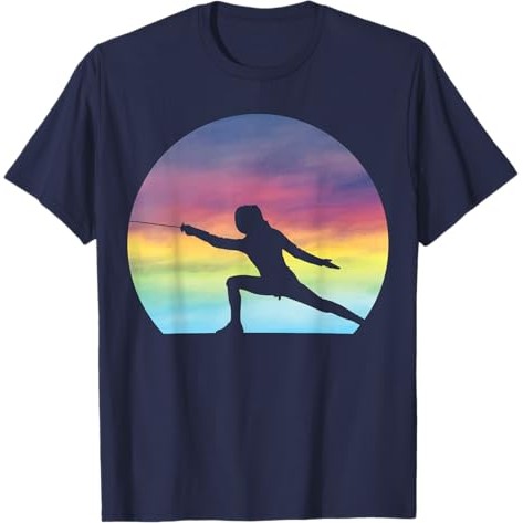 gerakan Kaos Pria distro Women's Fencer Silhouette Girls Cute Fencing Lover Unisex mahasiswa new arr