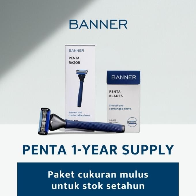 

Berkualitas Banner Penta Razor (Pisau Cukur 5 Mata Silet) 1-Year Supply