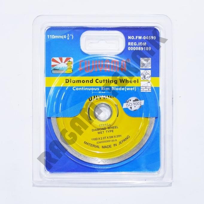 

Berkualitas fujiyama diamond cutting wheel pisau potong keramik wet basah 4" slep