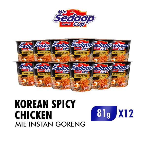 

Sedaap Mie Instan Cup Korean Spicy Chicken 81 gr x12