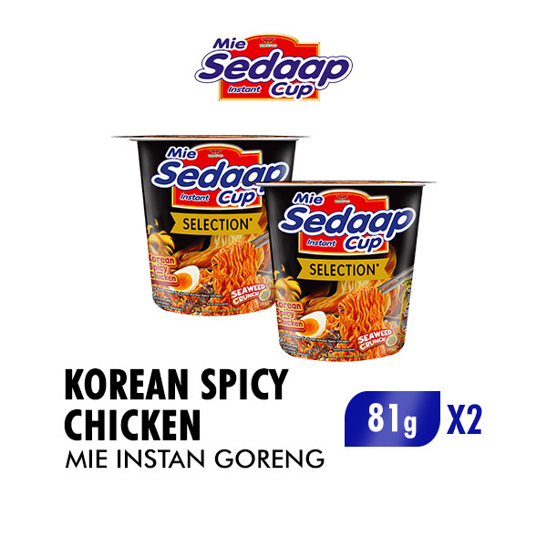 Sedaap Mie Instan Cup Korean Spicy Chicken 81 gr x2