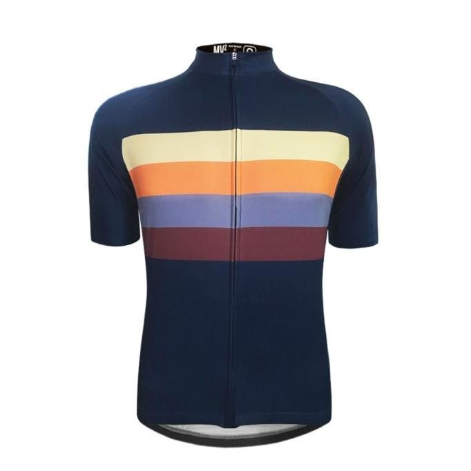 MV2 CYCLING JERSEY VINTAGE STRIPES - NAVY