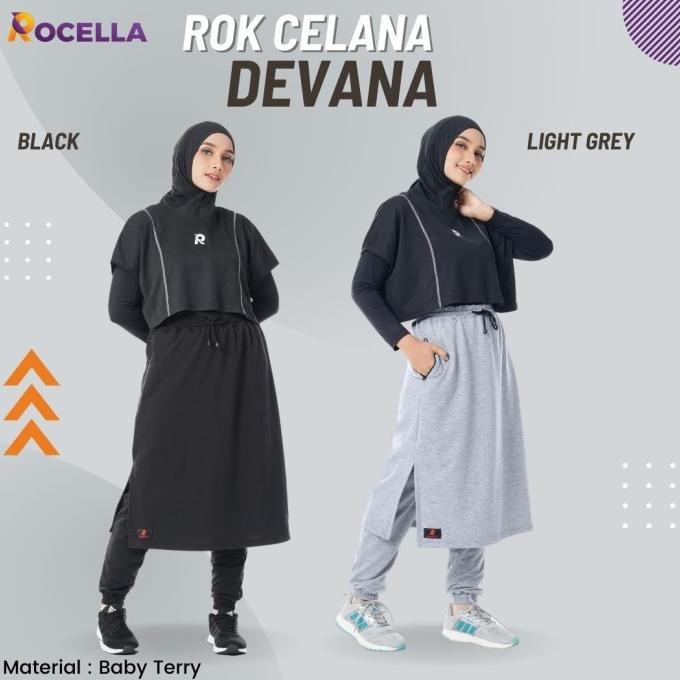 ROK CELANA OLAHRAGA WANITA MUSLIMAH SENAM SEPEDA JOGING DEVANA ROCELLA