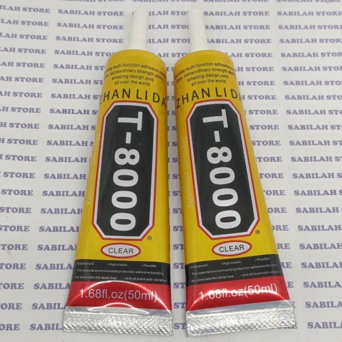 LEM PEREKAT LCD TOUCHSCREEN ZHANLIDA T8000 T-8000 PUTIH BENING 50ML
