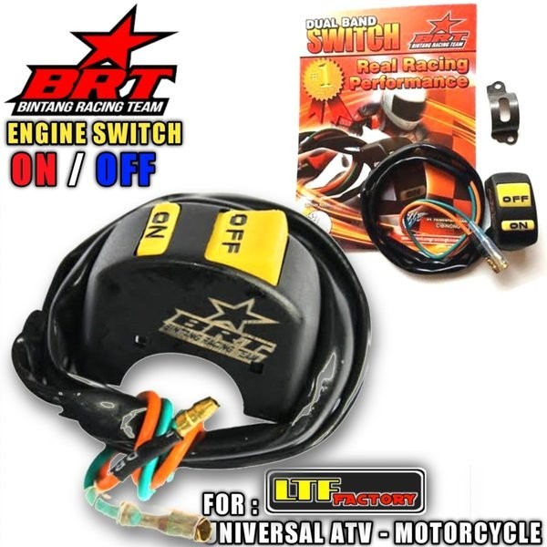 BRT ENGINE STOP SWITCH CUT ON OFF - Holder Saklar Mesin Motor Original