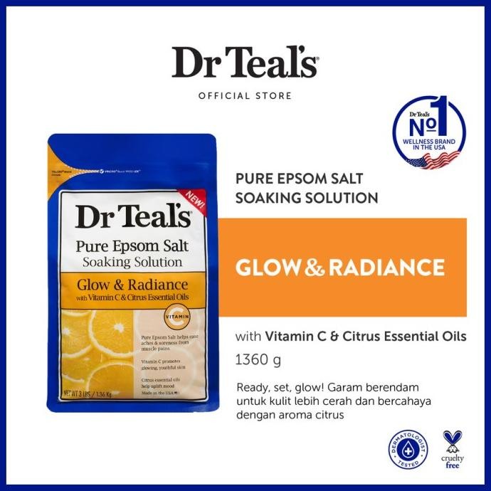 

TERMURAH - DR TEALS Pure Epsom Salt Soaking Solution 1360g