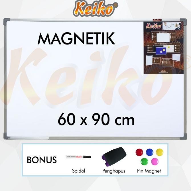 

NEW Papan Tulis Whiteboard Gantung Magnet Single Face Keiko 60 x 90 cm