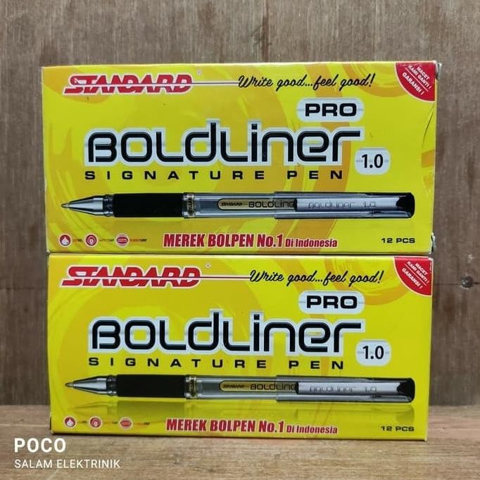 

BEBAS ONGKIR - Pen BoldLiner Pro Standard 1.0 hitam biru 1 lusin