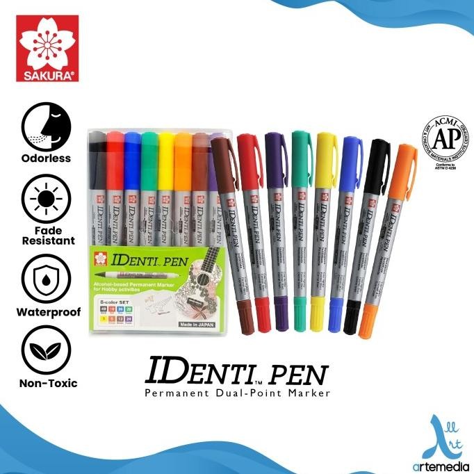 

TERLARIS - Spidol Permanen Sakura IDenti Pen Dual Point Permanent Marker