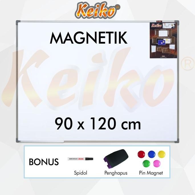 

TERLARIS - Papan Tulis Whiteboard Gantung Magnet Single Face Keiko 90 x 120 cm