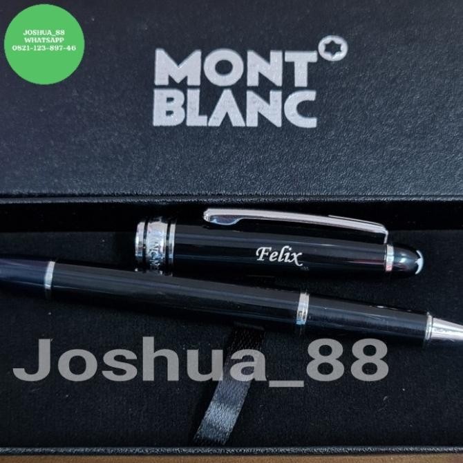 

TERMURAH - Pulpen Mewah Mont Blnc Misterstuk Black Silver Exclusive Bisa Ukir Nama Logo Sendiri