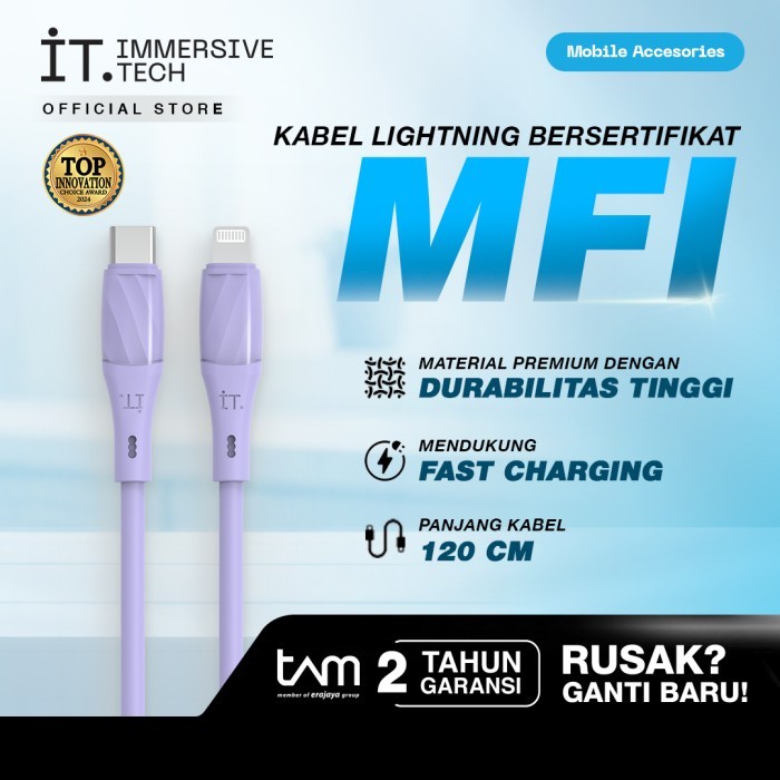 IT Trans Silica Cable C to L - Lilac