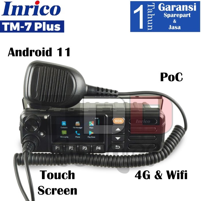 RIG POC Inrico TM7 Plus Touch Screen 4G LTE Wifi GPS Bluetooth ORIGINAL Mobile Radio Mobil