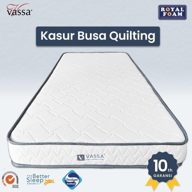 

TERSEDIA KASUR BUSA VASSA QUILTING - SINGLE SIZE - ROYAL FOAM INSIDE