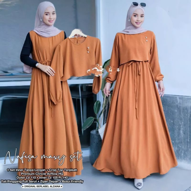 Gamis Polos Elegan Dres Perempuan Syari Ganis Fashion Wanita Dewasa Gsmis Syarii Modern Baju Bridesm