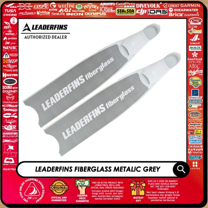 Long fins freedive leaderfins Metalic Fiberglass Footpocket Forza