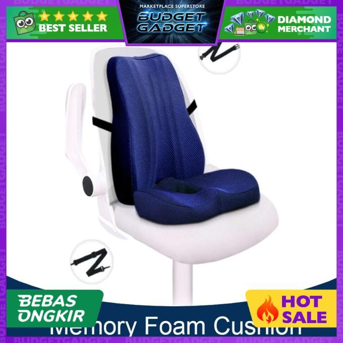 

TERSEDIA RHODEY SANDARAN + BANTAL DUDUK ALAS KURSI KANTOR MEMORY FOAM 2 PCS