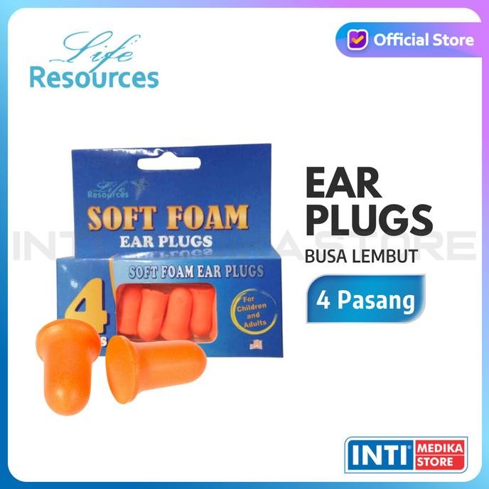 

TERSEDIA LIFE RESOURCES - SOFT FOAM EAR PLUG PENUTUP PELINDUNG TELINGA 4 PAIRS