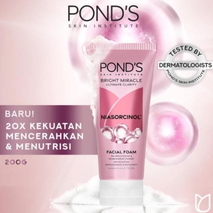

TERSEDIA PONDS BRIGHT MIRACLE NIASORCINOL FACIAL FOAM SABUN CUCI MUKA 200G / 200 GRAM