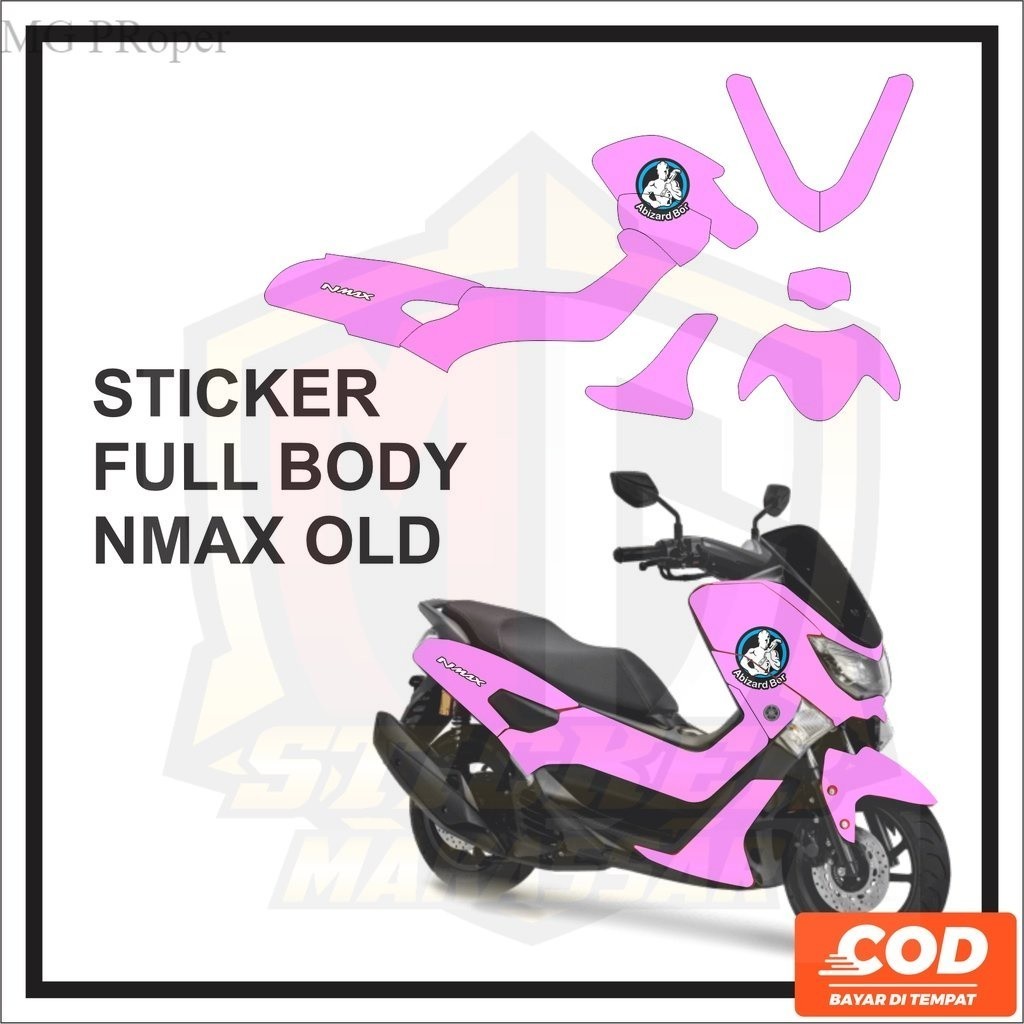 Stiker Striping Decal YAMAHA NMAX OLD Full Body    NMAX LAMA Motif Ungu Polos Bisa Request Nama