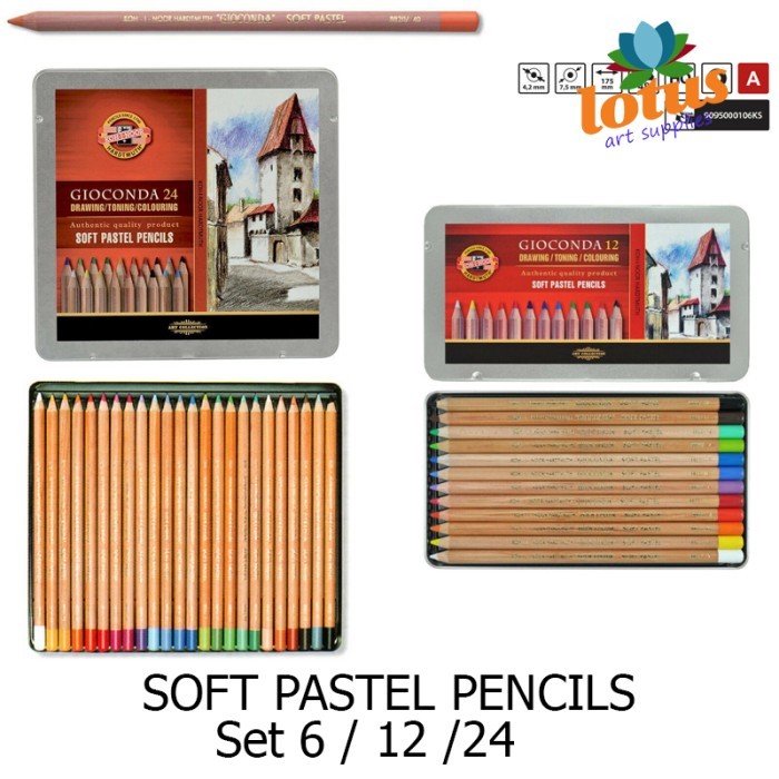 

TERBARU! KOH-I-NOOR Gioconda Soft Pastel Pencil Set / Pensil Pastel Set
