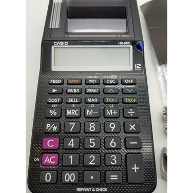 

TERBARU - Casio HR-8RC & 4pc Baterai AA Panasonic ~Kalkulator Printer-Calculator