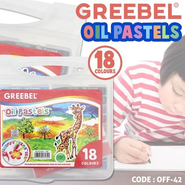 

Terlaris Crayon Krayon 18 Warna Greebel Oil Pastels Off-42 New