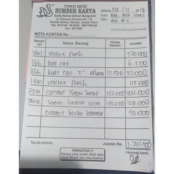 

Terlaris Nota Bapak Aip 04 November 2019 New