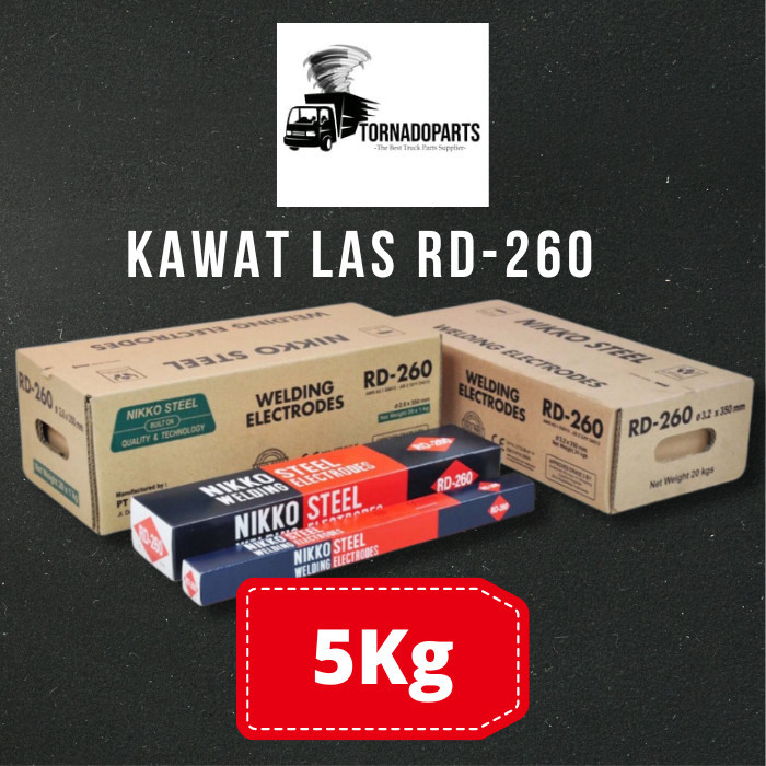TERBARU 5Kg Nikko Steel Kawat Las RD 260 RD260 1.6 2.0 2.6 3.2 4.0 mm Termurah