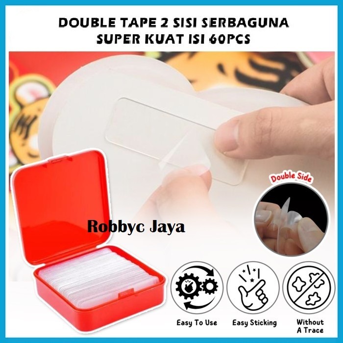 

>>>>>] Sticker Nano Solasi Double Tape Isi 60 Pcs Perekat 2 Sisi Transparan