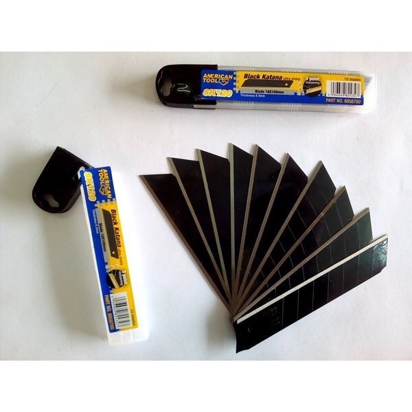 

Refil Isi Mata Cutter American Tool Black Katana 10 Pcs ORIGINAL BERMUTU Kode 752