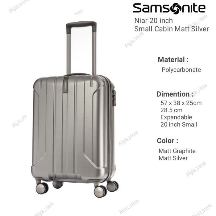 Samsonite Niar 57 Cm 20 Inch Small Cabin Koper Samsonite Hardcase Niar Terlengkap
