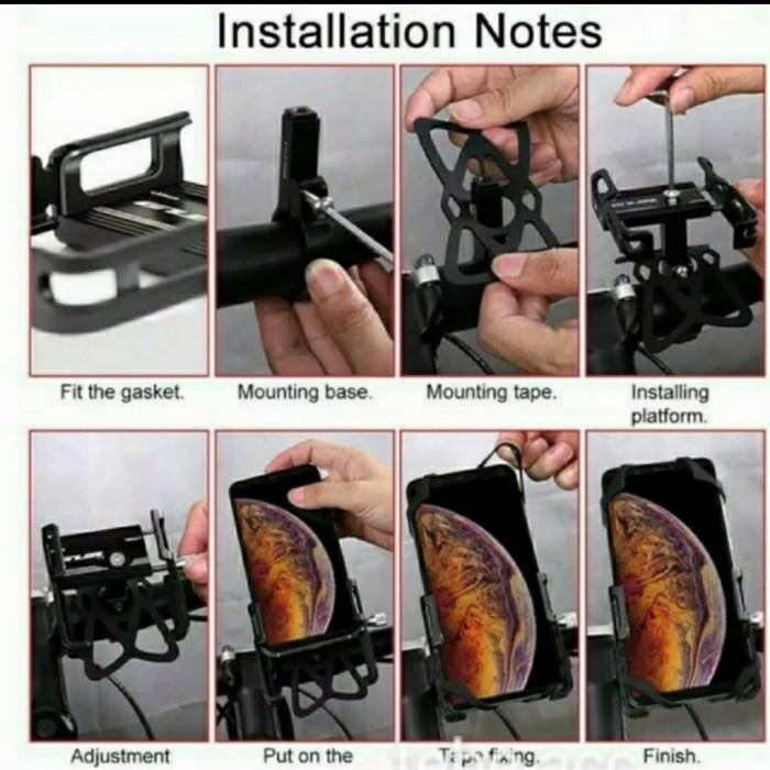 Gub P10 Holder Hp Handphone Gps Sepeda Motor Adv Pcx Crf Xabre Verza