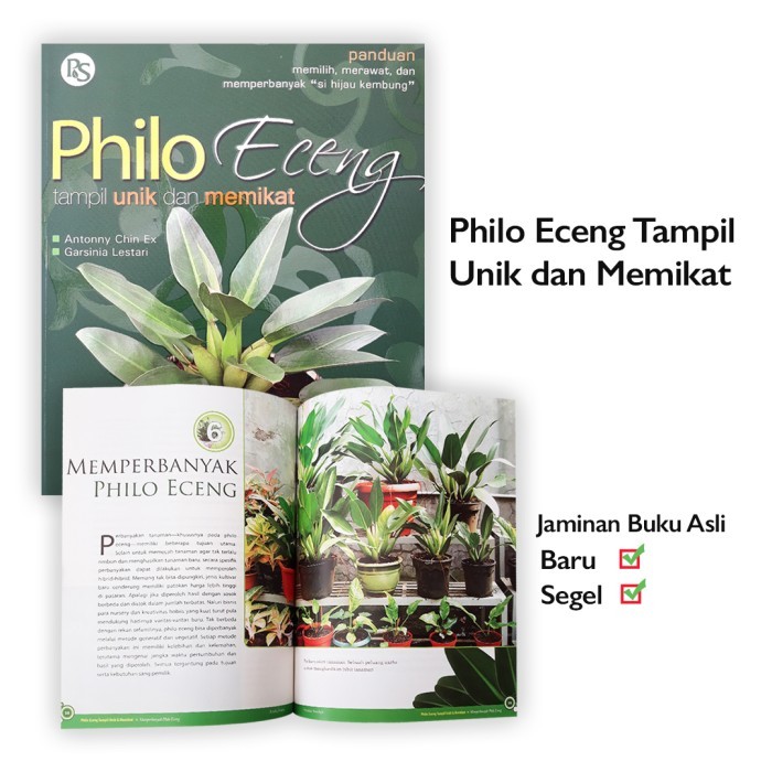 

Buku Merawat Tanaman Hias PHILO ECENG Tampil Unik Dan Memikat