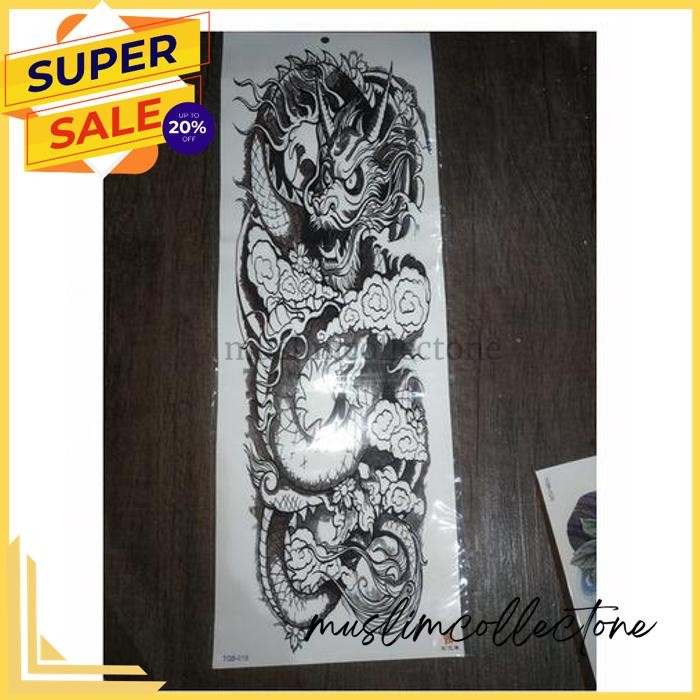 TATO TEMPORER TAHAN AIR GAMBAR NAGA 3D WATERPROOF KUALITAS TERBAIK