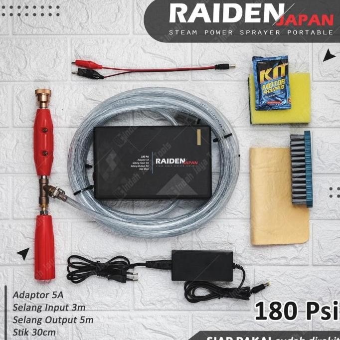 SCBR Mesin Cuci Motor Mini Portable RAIDEN JAPAN - Alat Cuci AC Steam