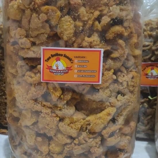 

TERBARU KRIPIK KULIT AYAM RASA ORIGINAL 1/2 KG, RENYAH, TANPA BAHAN PENGAWET !!!!!