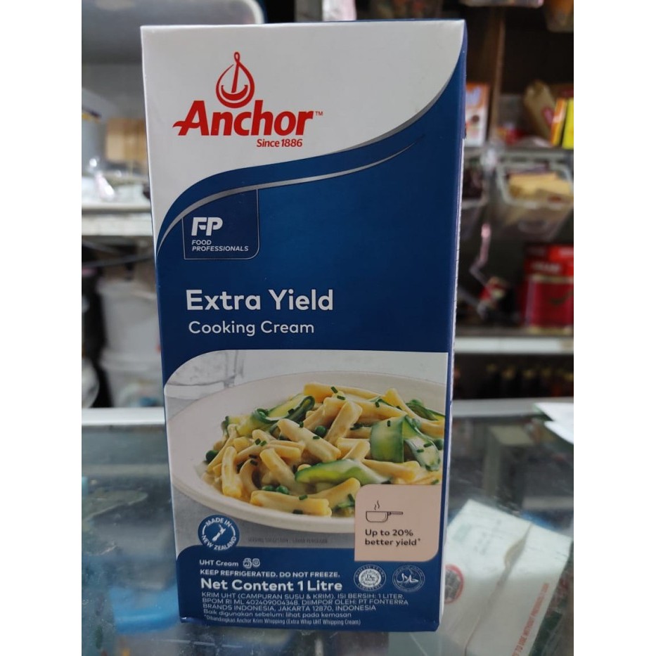 

PRODUK TERBATAS ANCHOR cooking cream 1lt culinary cream krim masak bukan extra yield Kode 1155