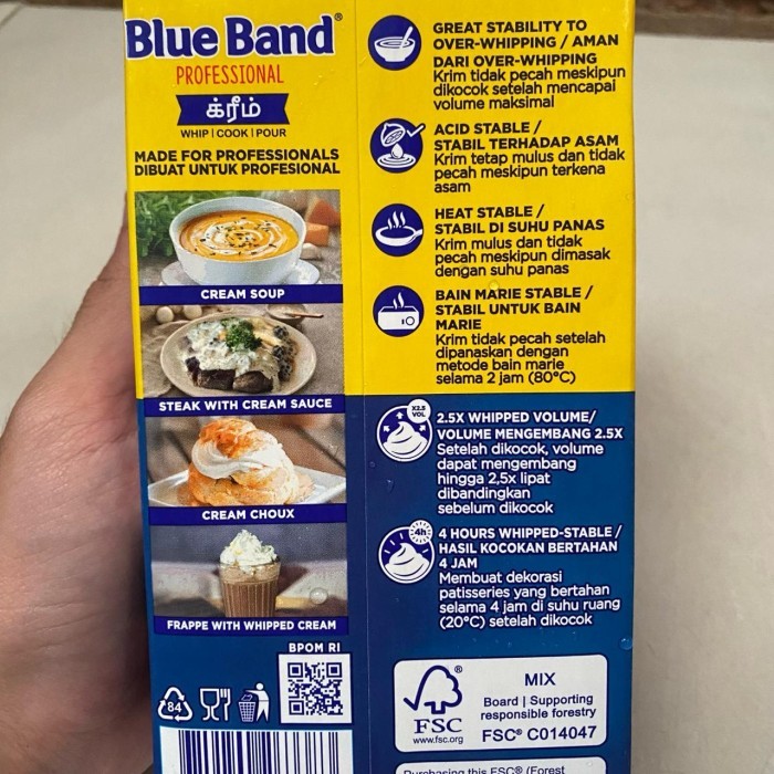 

MURAH Blue Band Professional Cream 1L / Multipurpose Cream / Krim Serba Guna Kode 12