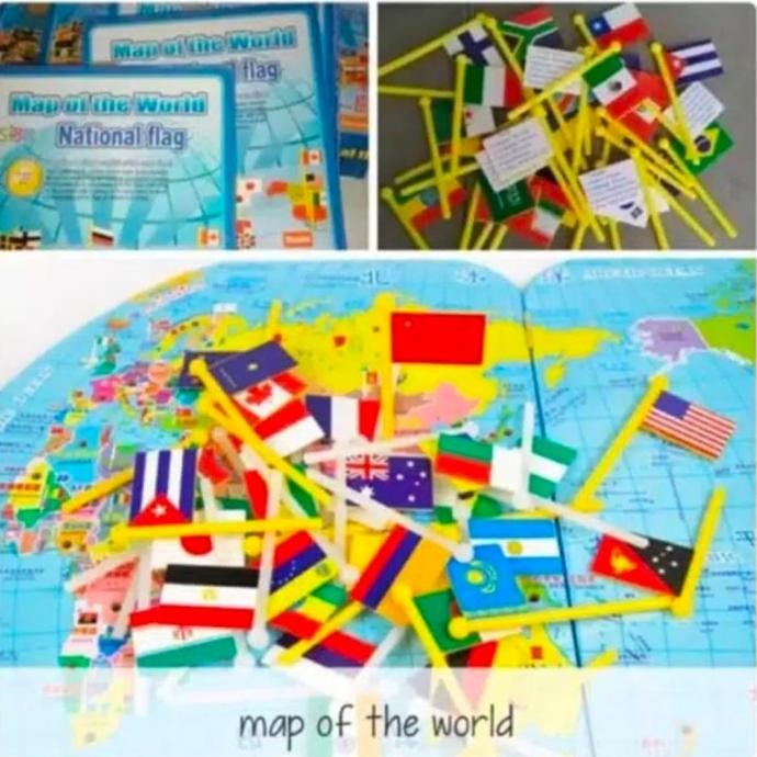 

Mainan Anak Peta dan Bendera Dunia/MAP & FLAG KNOWLEDGE OF THE WORLD