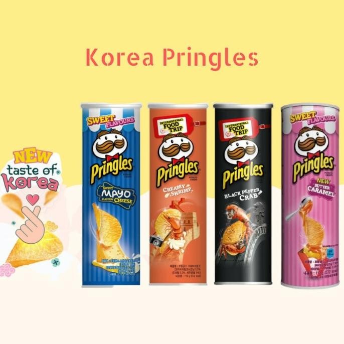 

NEW PRODUK PRINGLES KOREA CARAMEL BUTTER BLACKPEPPER CREAMY SHRIMP KKOBUK !!!!!