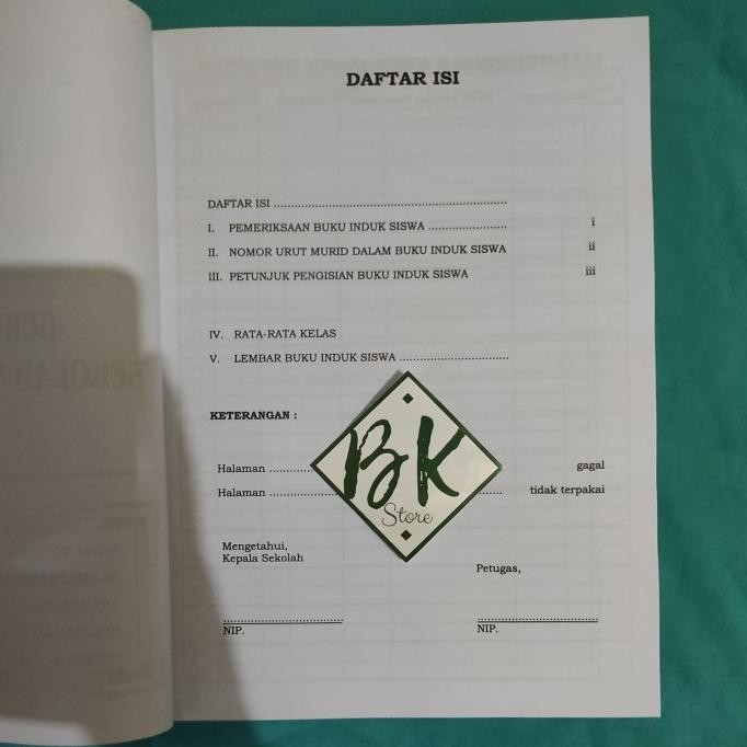 

Buku Induk Register Peserta Didik Siswa Jengjang SMP K13 terbaru