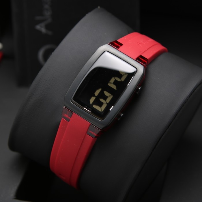 Alexandre Christie Ac 9346 Black Red Digital Wanita. Premium