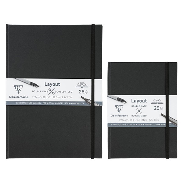 

TERBARU! Clairefontaine Layout Double Face Marker Paper Hard Bound Sketchbook
